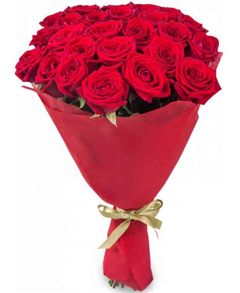 The flowers lay on top of a rustic, weathered wooden table background. Bouquet of 21 red roses 80-90cm