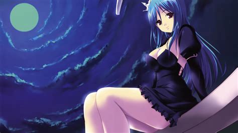 Anime Girl Blue Hair HD Wallpaper