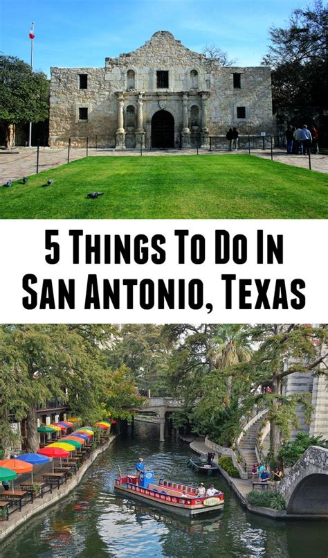 The San Antonio Texas River With Text Overlay That Reads 5 Things To
