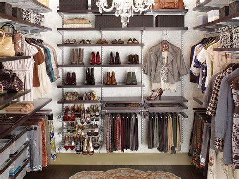 A shelf over the closet rod creates room to stash folder sweaters and other seasonal items. Make Your Closet Look Like a Chic Boutique | Walk in ...