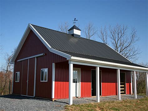 Certified plans may take 2 to 3 weeks to arrive. Pole Barn with Porch Customer Project by APM Buildings