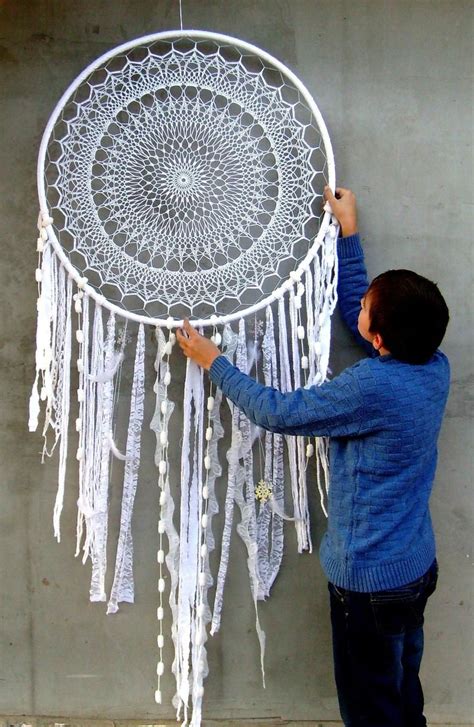 Dream Catcher Wall Hanging Large Dream Catcher White Dream Etsy Giant