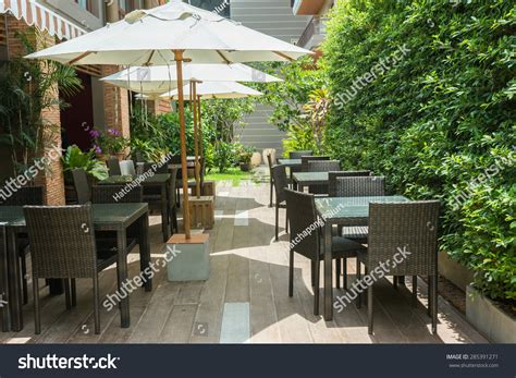 183 Restaurant Exterior View Outside Seating Umbrella Images Stock