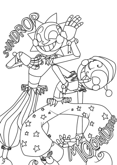 Sundrop Fnaf Printable Coloring Page Free Printable Coloring Pages
