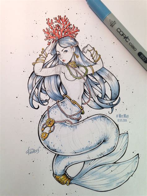 Mermay 2016 By Redisoj© On Behance Mermaid Art Mermaid Artwork