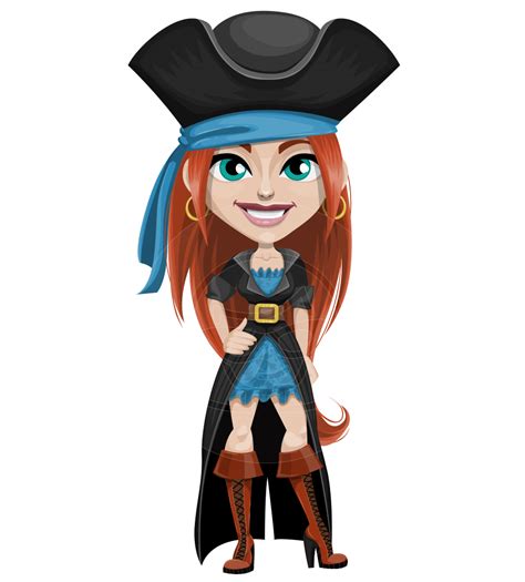 Woman Pirate Cartoon Vector Character Aka Brianna The Fearless 112 Illustrations Graphicmama