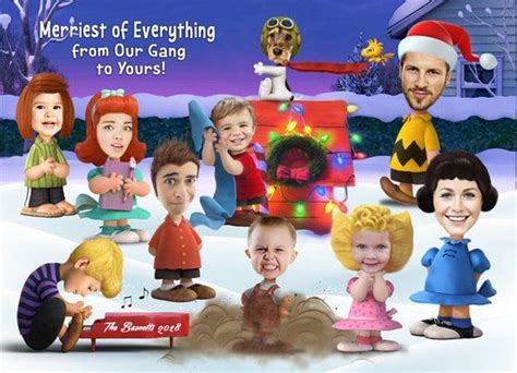 I almost wish there weren't a holiday season. Charlie Brown Family Christmas card, Peanuts Inspired Unique Family Photo Christmas … | Family ...