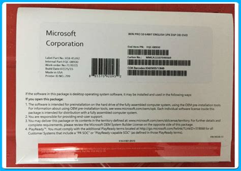 Multi Language Microsoft Windows 10 Pro Software 32 64 Bit Genuine
