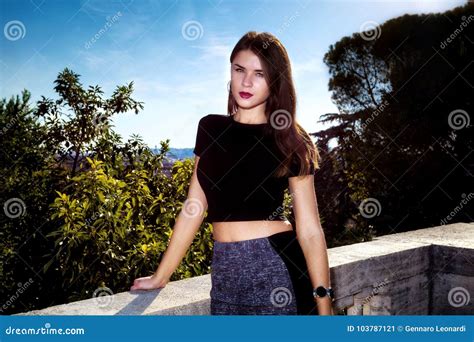 Portrait Of Russian Girl Half Bust Natural Light Stock Image Image