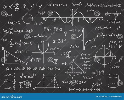 Fórmula Matemática Cálculo Matemático En La Pizarra Escolar Formación