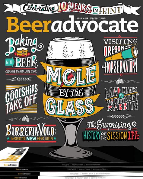 Beer Advocate Magazine Cover By Jay Roeder Freelance Illustration