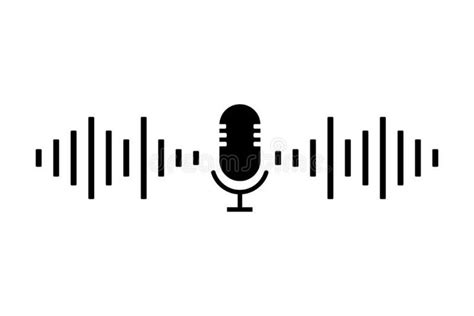 Microphone And Sound Wave Icon Music And Audio Logo Podcast Radio