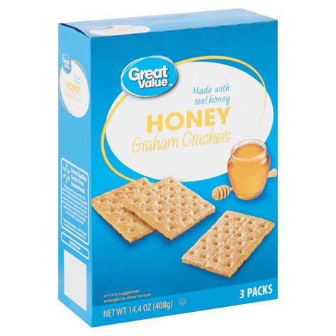 Great Value Honey Graham Crackers 14 4 Oz 3 Count Camping Food