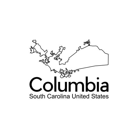 Columbia South Carolina City Map Creative Design 24032473 Vector Art at