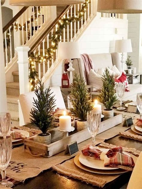 38 Inspiring Rustic Christmas Table Settings Digsdigs