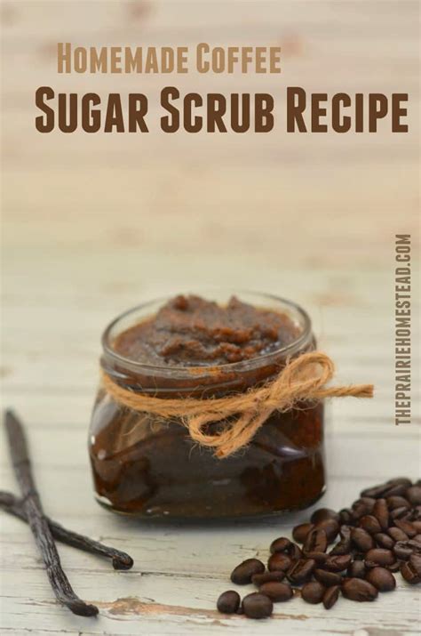 A coffee face/body scrub improves circulation to different body parts. Coffee Sugar Scrub Recipe | The Prairie Homestead