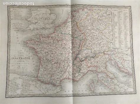 65x51cm Gran Antiguo Mapa 1854 Grabado Franci Comprar Mapas