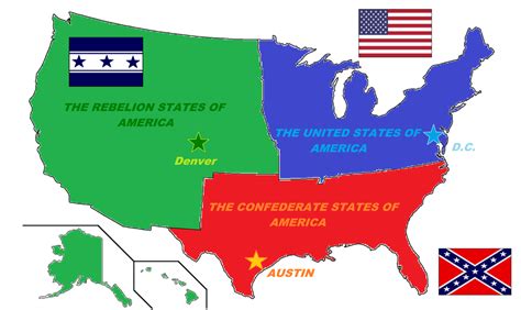 Fictional Map Of The Usa 2nd Civil War Map By Zaduky500 On Deviantart