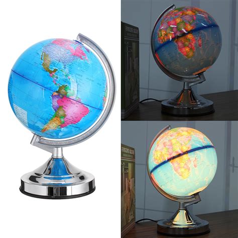 Home Office Desktop Decoration Globe World Map With Stand Map Led Light