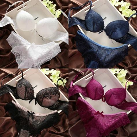 buy sexy women lace bra set cotton embroidery underwear push up bra and briefs at affordable