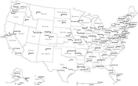 Black And White Usa Map Adobe Illustrator Vector File Cut Out Style
