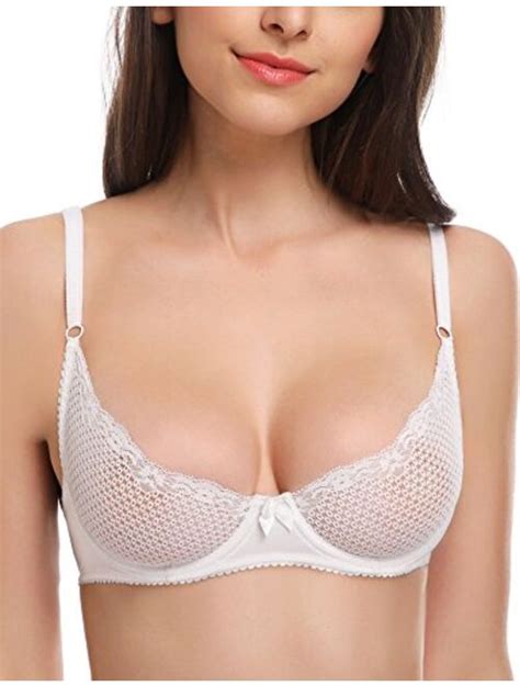 Buy Wingslove Women S Sexy Cup Lace Bra Balconette Mesh Underwired