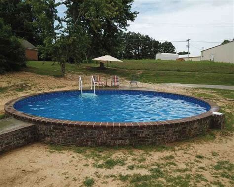 Round Semi Inground Pool Galaxy Home Recreation