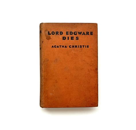 lord edgware dies by agatha christie good hardcover 1933 1st edition brought to book ltd