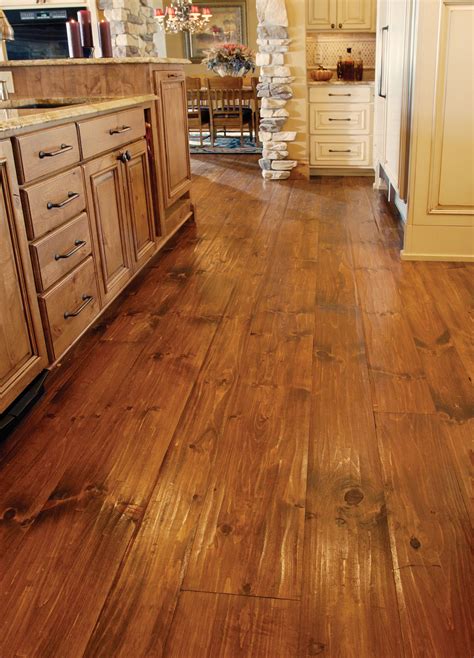 The pine trees were often used to make log cabins. Eastern White Pine Flooring in a Kitchen | Carlisle Wide Plank Floors | Wide plank flooring ...