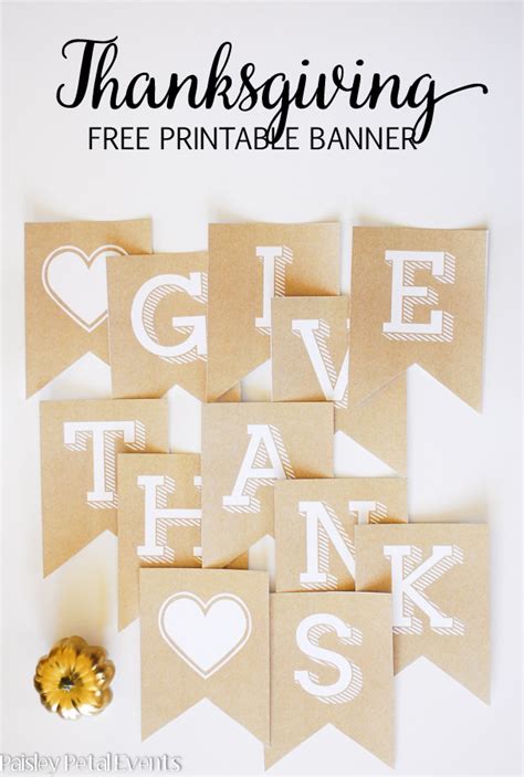 Free Printable Thanksgiving Banner Paper Crush