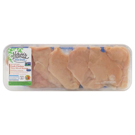 save on nature s promise chicken breasts boneless and skinless thin sliced fresh order online