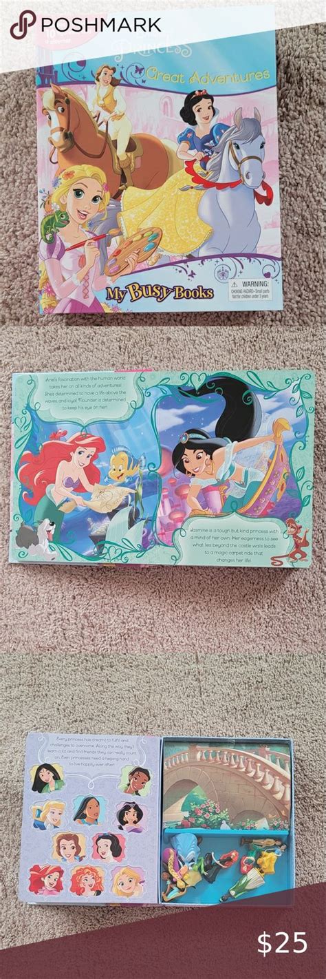 New Disney Princess Great Adventures My Busy Book Includes 10 Mini