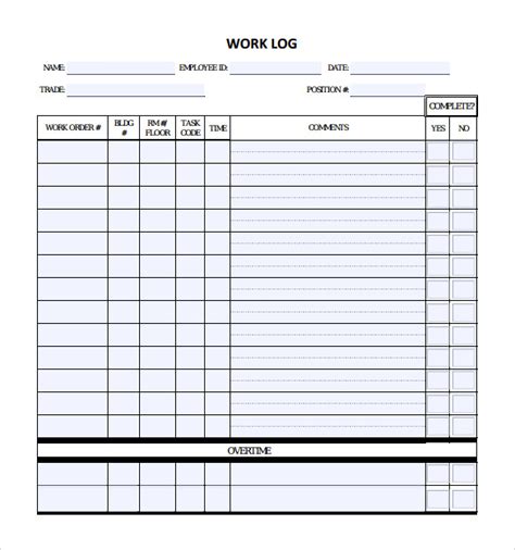 Daily Work Log Template Sign In Sheet Template Sign In Sheet My Xxx Hot Girl