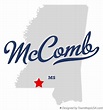 Map of McComb, MS, Mississippi