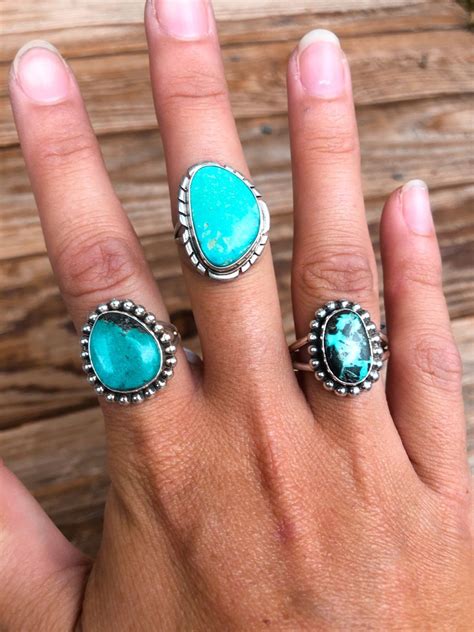 Turquoise Rings Turquoise Jewelry Western Authentic Turquoise