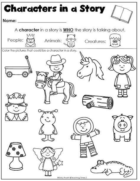 Characters And Setting Story Elements Kindergarten Character