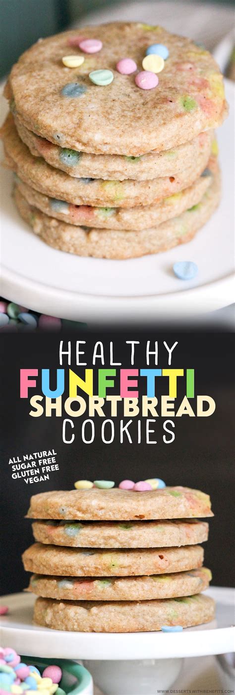 Why make sugar free desserts? Healthy Funfetti Shortbread Cookies recipe (sugar free, gluten free, vegan)