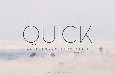 Quick An Elegant Sans Serif Sans Serif Fonts Creative Market