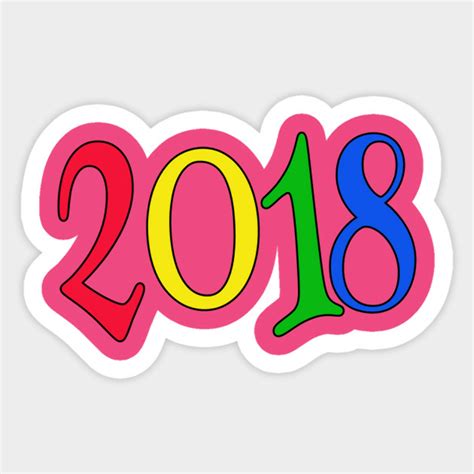 Download High Quality Happy New Year 2018 Clipart Colorful Transparent