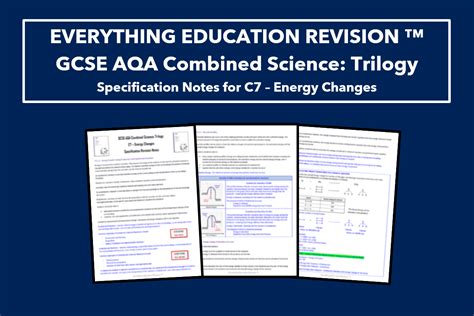 Gcse Aqa Combined Science Trilogy Specification Revision Notes For