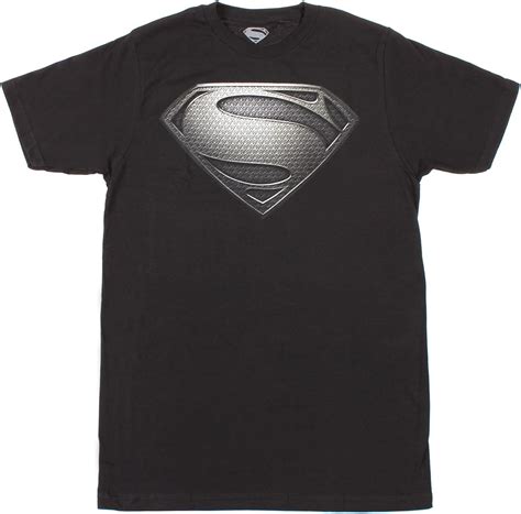 Buy Dc Comic Superman Man Of Steel Silver Logo T Shirt At