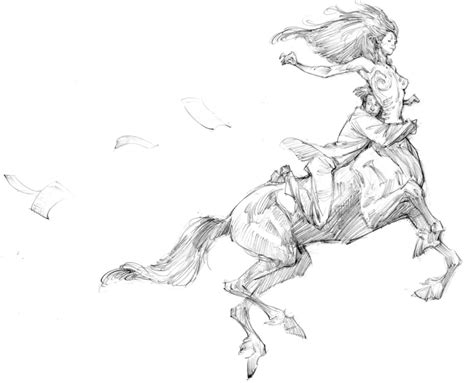 Centaur Sketch By Iain McCaig In With Images Art Sketches Creature Design