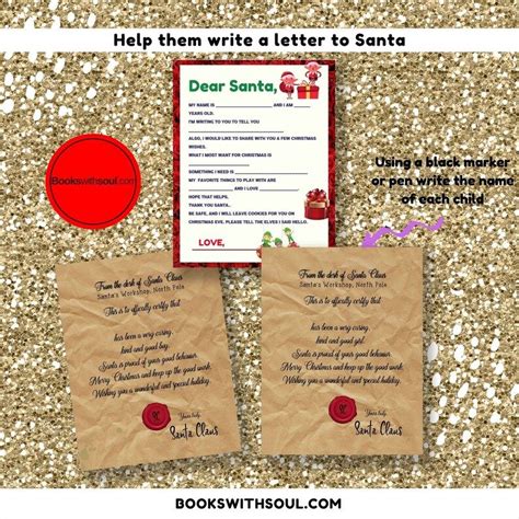 Letter To Santa Claus Kids Christmas Kit Write Letter To Etsy Santa