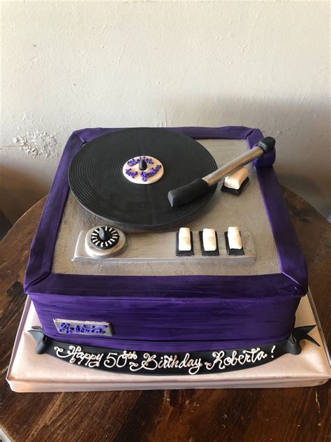 50th Birthday Cake Vintage Records Bakery Desserts Food Tailgate Desserts Deserts Essen