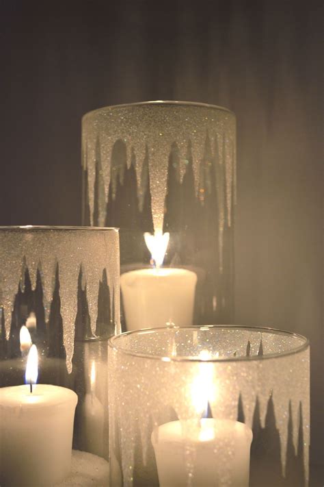Glittered Candle Holders Image And Inks Christmas Candle