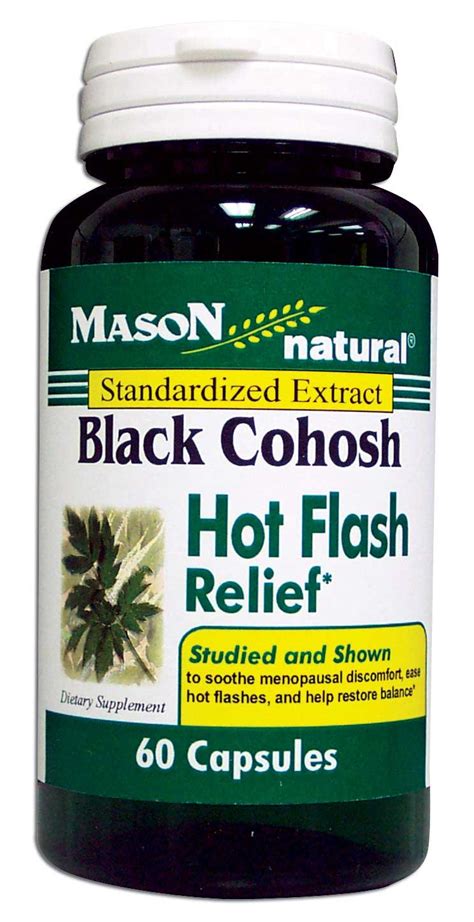 black cohosh hot flash relief standardized extract capsules 60
