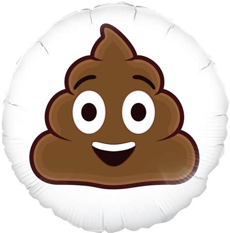 Oaktree 18 Smiling Poop Emoji Foil Balloon