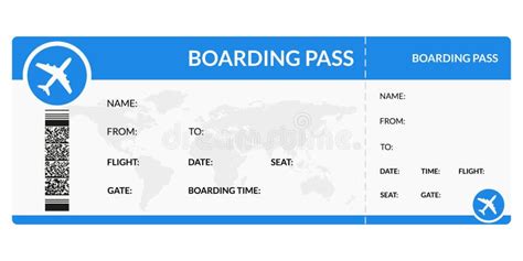 Free Editable Airline Ticket Template Printable Templates