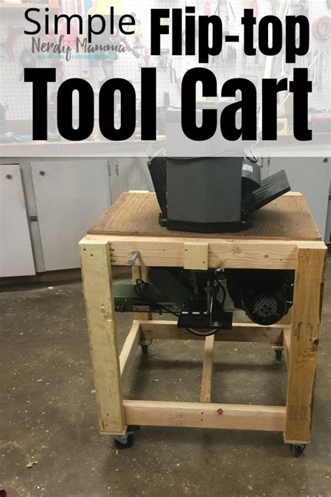 How to build the garage workbench. Simple Rolling Flip-Top Tool Cart | Tool cart, Workbench plans diy, Workbench