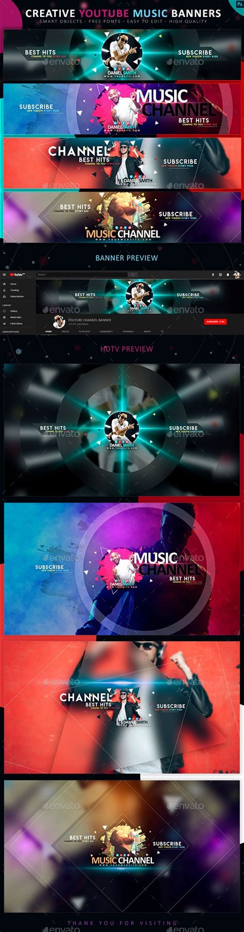 Youtube Dj And Music Banners By Blildesign Graphicriver